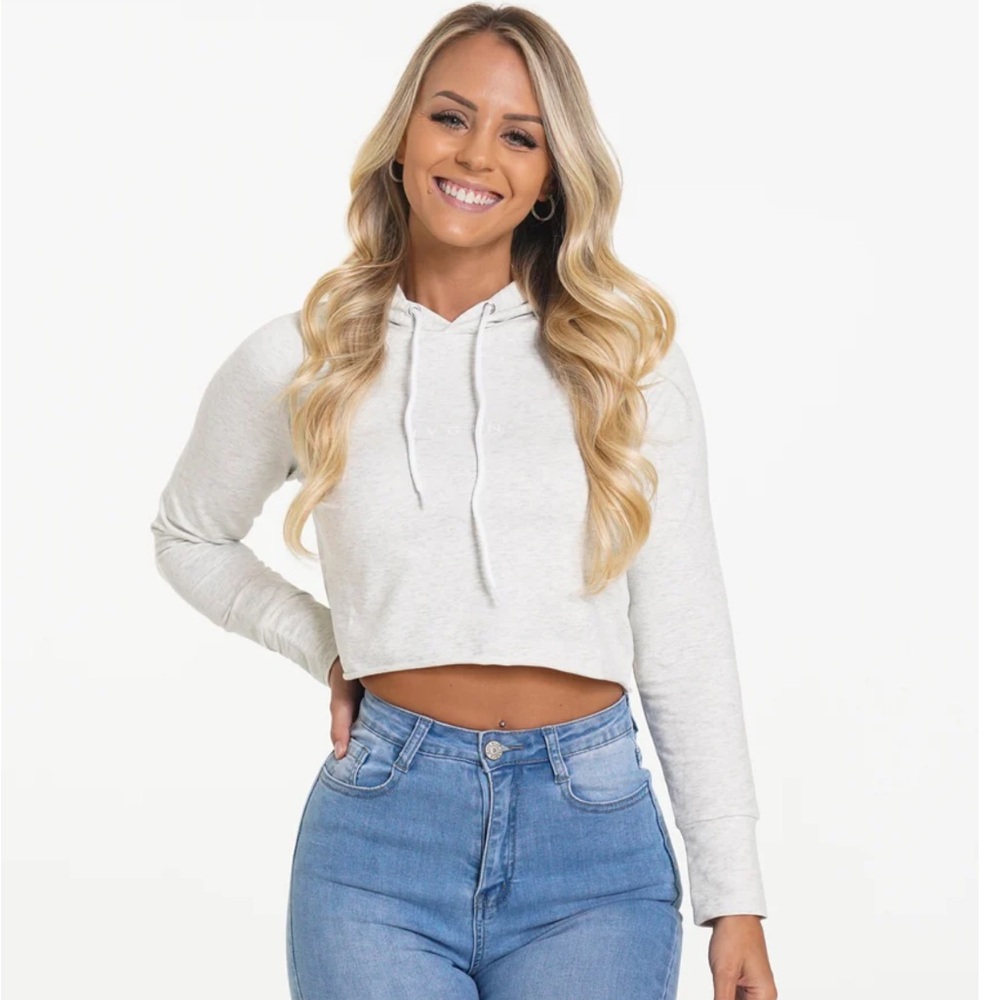 NVGTN crop top raw cut hoodie